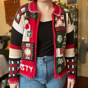 Vintage Christmas Sweater | Tiara International Size Medium